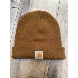 Carhartt Brown Acrylic Knit Beanie Hat Unisex Youth Onesize